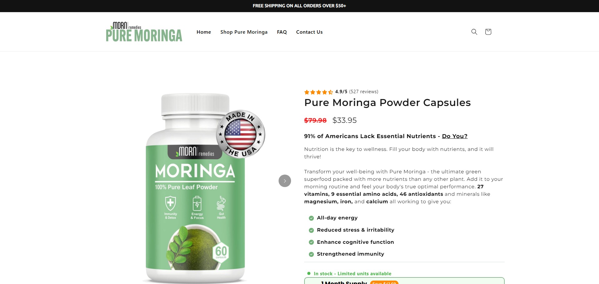 MDRN Remedies Pure Moringa (มอดร์น เรเมดี้ เพียว โมริงก้า)