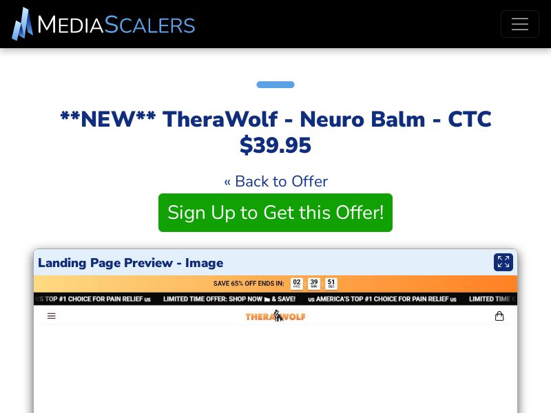 TheraWolf Neuro Balm ผลิตภัณฑ์